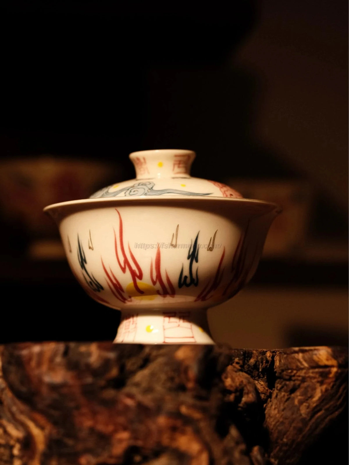 Cloud‑Gathering Tall‑Foot Gaiwan — Embrace the Auspicious Clouds, Embrace Yin‑Yang
