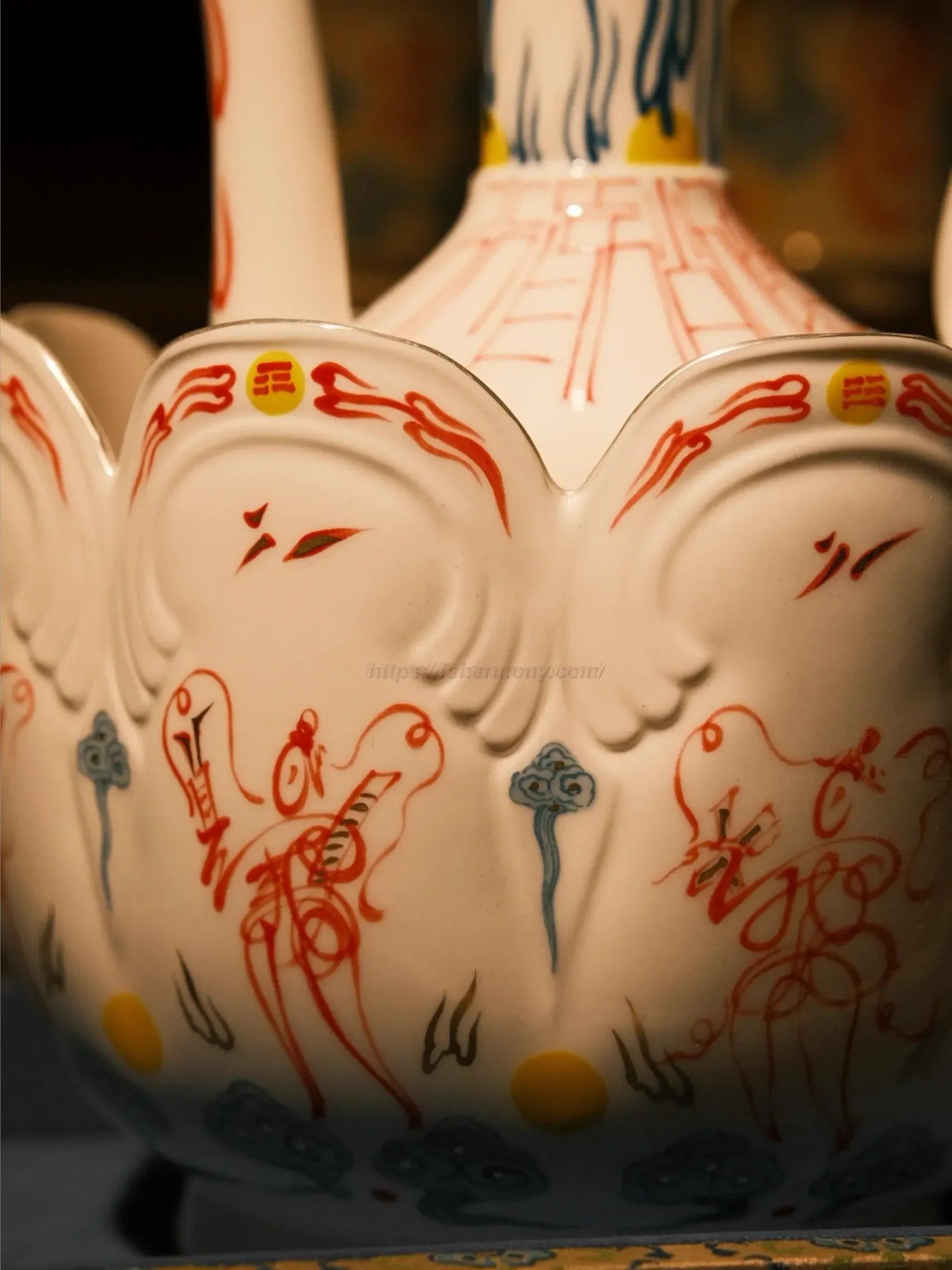 Eight Immortals Teapot — Immortals Arrive on Clouds, Sharing the Joy of Spring