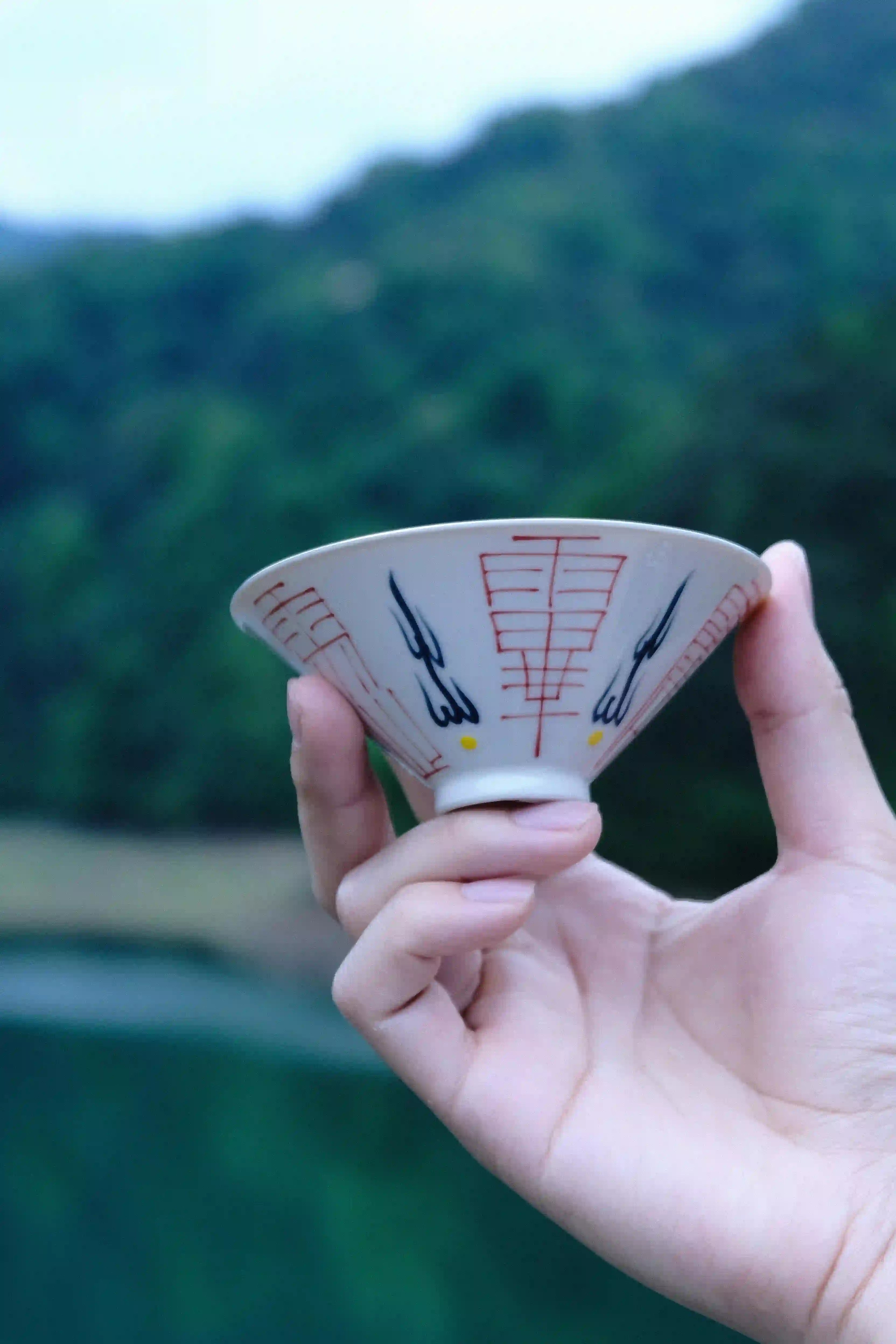 Ten‑Character Heavenly Scripture Dǒulì Cup — Calm Mind, Captured Aroma