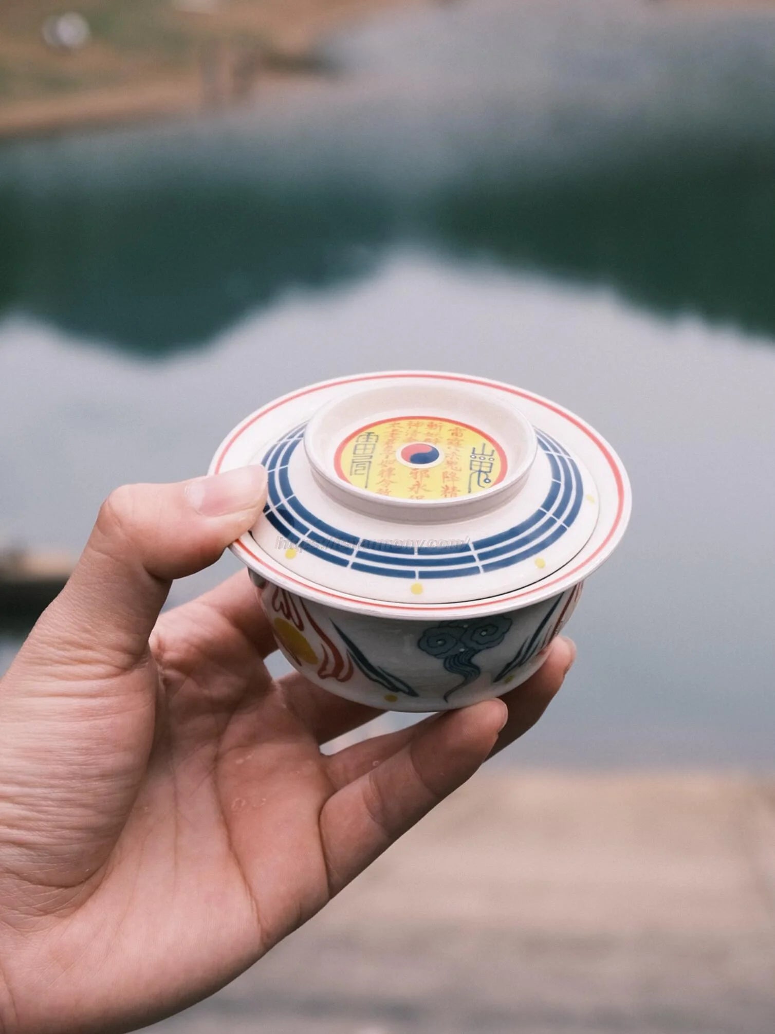 Shan Gui Coin Talisman Covered Bowl — Guarded in Every Brew, At Peace in Every Sip