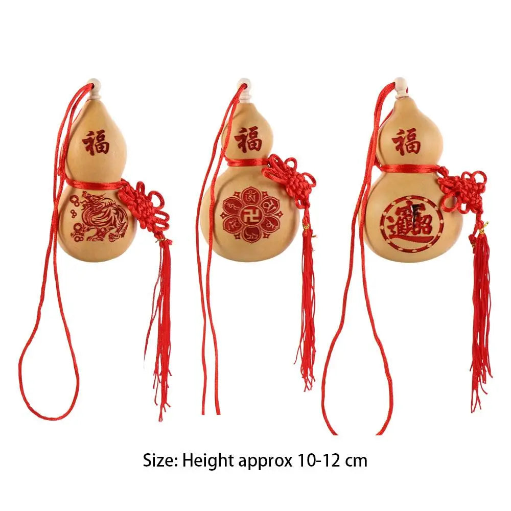 Bring Wealth and Luck Photo Props Yin Yang Feng Shui with Tassel Home Decor Housewarming Gift Gourd Crafts Hanging Ornament