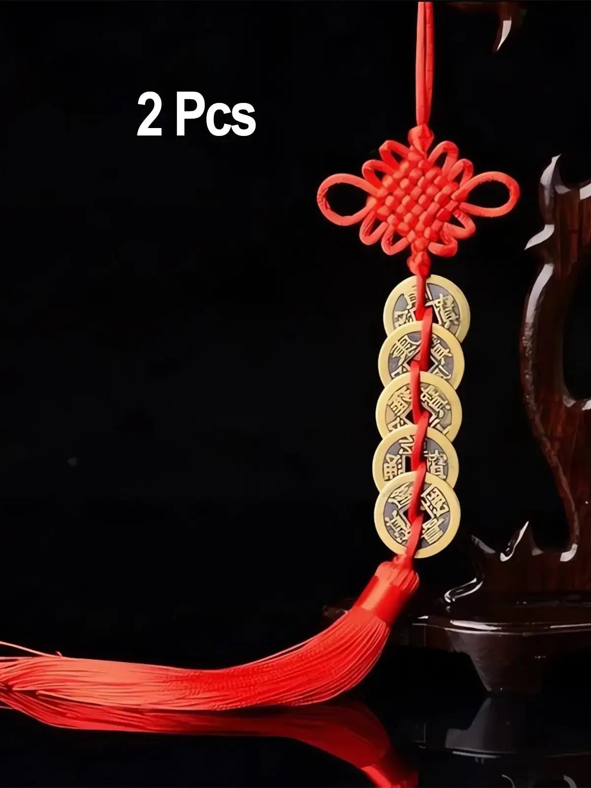 Five Emperors' Coins (wudiqian) Tassel Chinese Knot