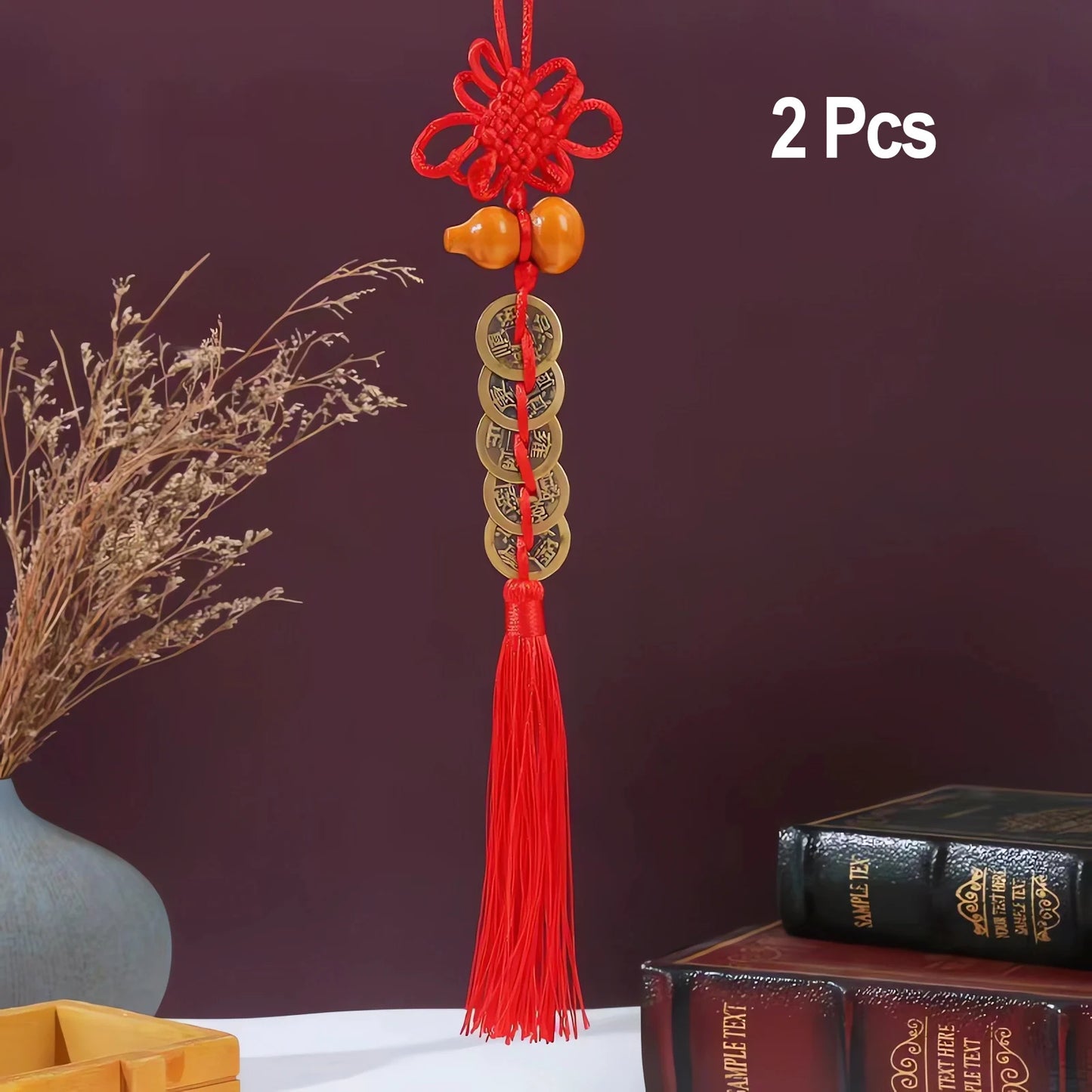 Five Emperors' Coins (wudiqian) Tassel Chinese Knot