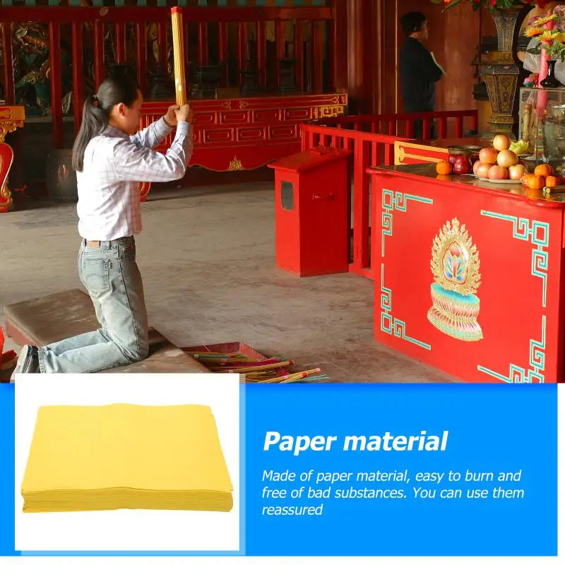 500 Pcs Sacrifice Burning Paper Transcribing Papers Sacrifice Supplies