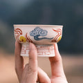 Taza de pie alto «Yuan-Heng-Li-Zhen» — té, fortuna y cuatro estaciones en armonía