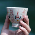Taza «Cinco Montañas Sagradas» en forma de corazón — una taza, un paisaje