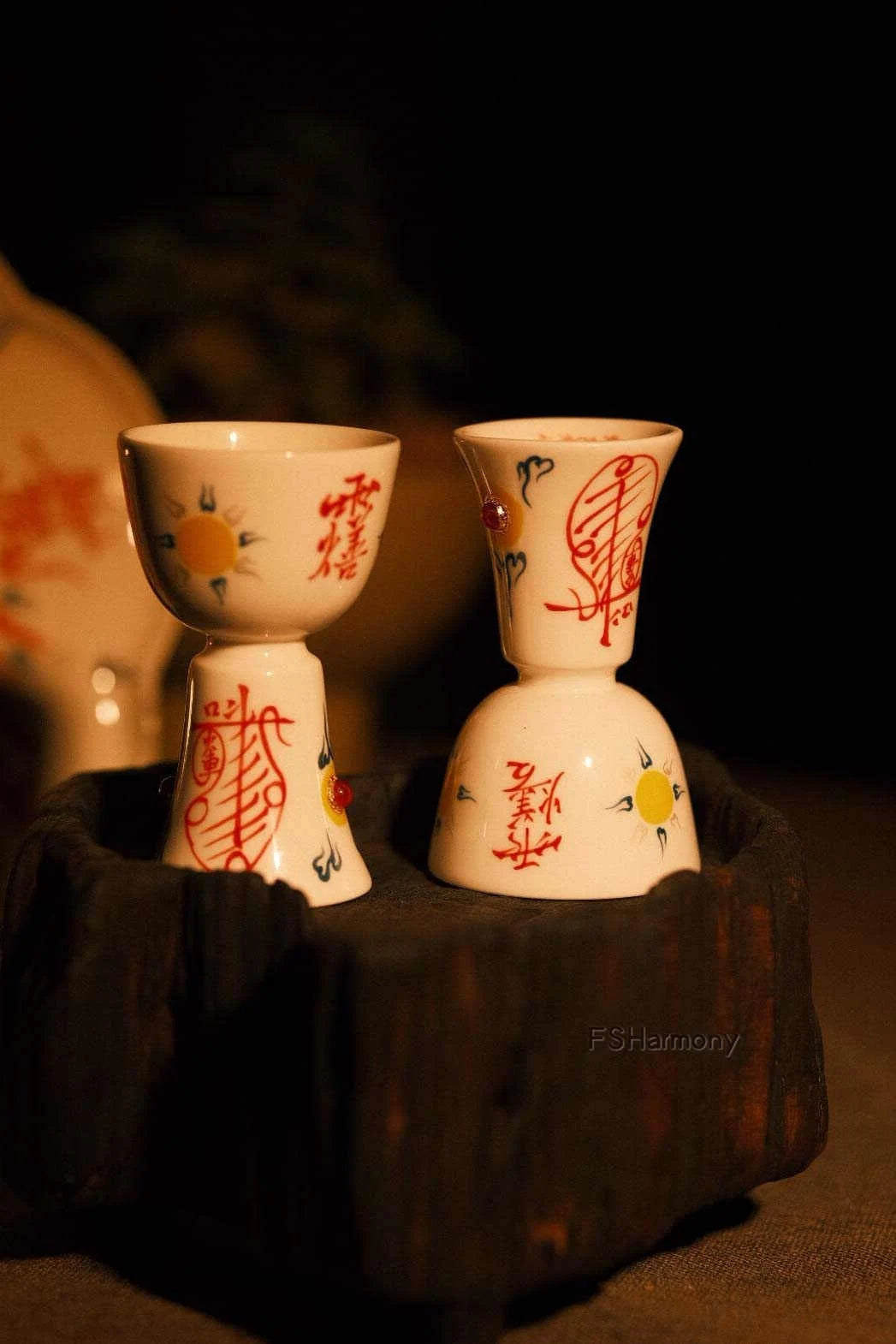 灵官供杯，一器两用，守道护心