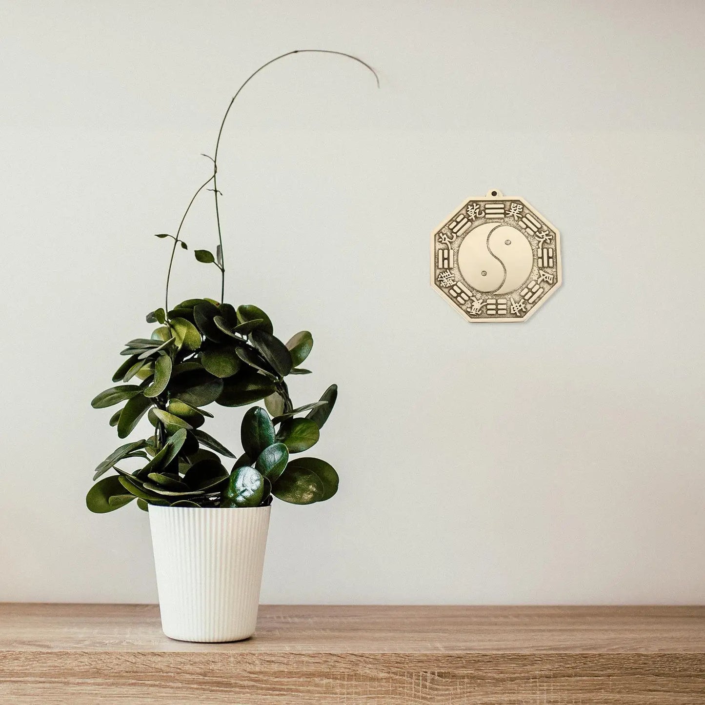 Feng Shui Tai-Chi Mirror Ornament Chinese Bagua Mirror Exorcise Evil Brass Tai-Chi Mirror Wall-Mounted Chinese Gossip Mirror