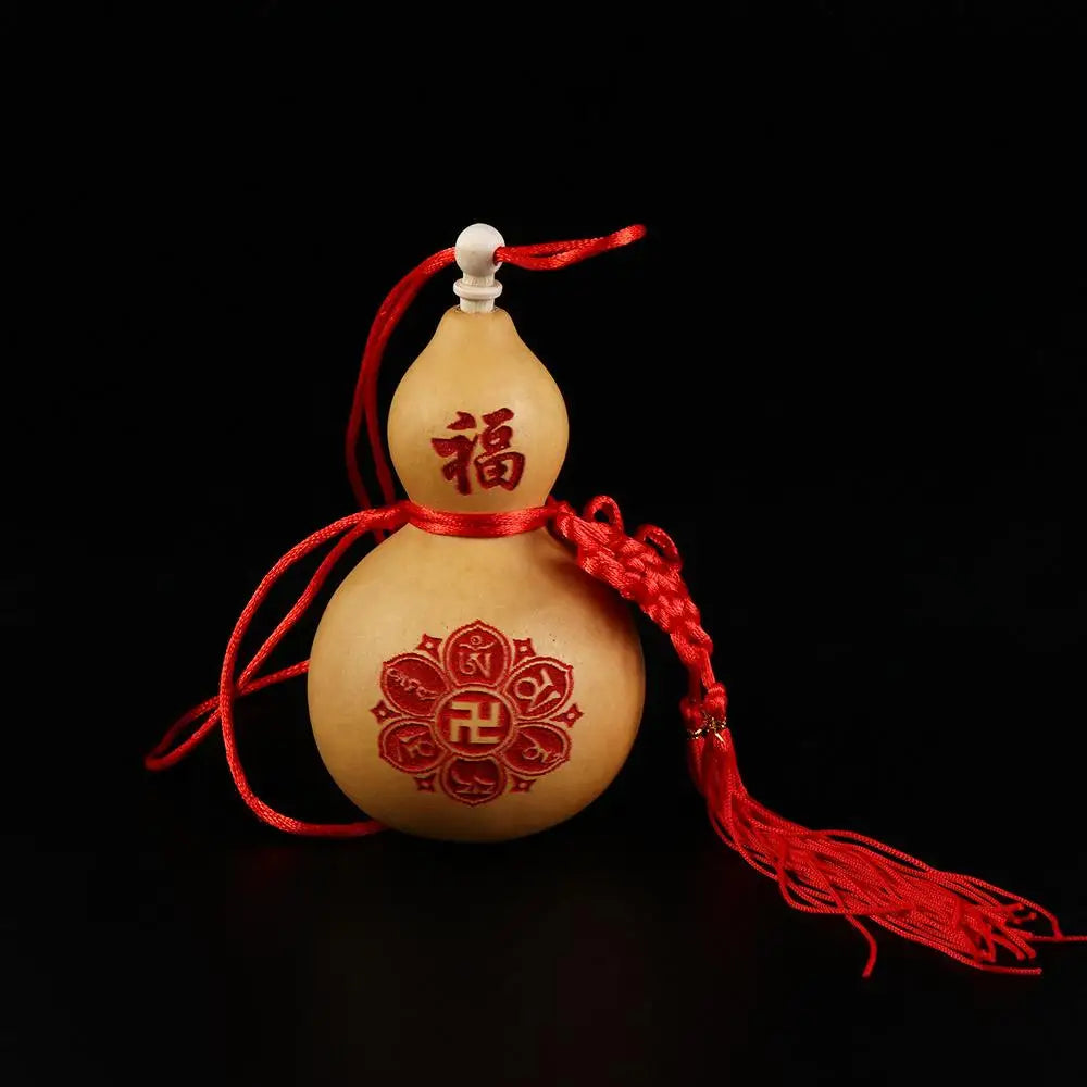 Bring Wealth and Luck Photo Props Yin Yang Feng Shui with Tassel Home Decor Housewarming Gift Gourd Crafts Hanging Ornament