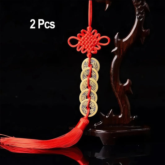 Five Emperors' Coins (wudiqian) Tassel Chinese Knot