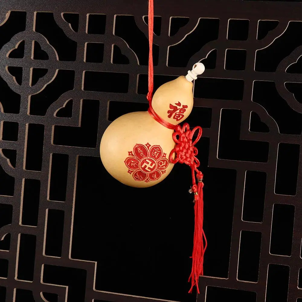 Bring Wealth and Luck Photo Props Yin Yang Feng Shui with Tassel Home Decor Housewarming Gift Gourd Crafts Hanging Ornament