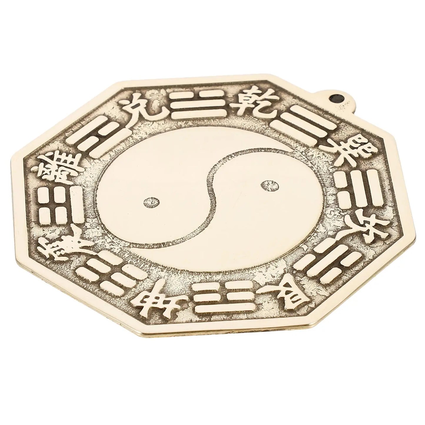 Feng Shui Tai-Chi Mirror Ornament Chinese Bagua Mirror Exorcise Evil Brass Tai-Chi Mirror Wall-Mounted Chinese Gossip Mirror