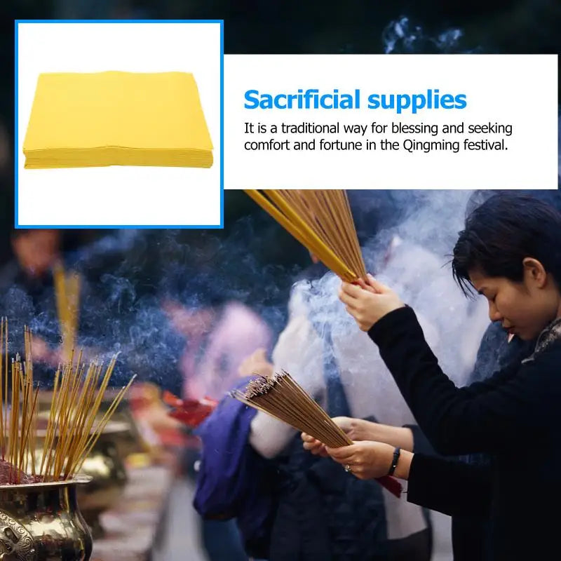 500 Pcs Sacrifice Burning Paper Transcribing Papers Sacrifice Supplies