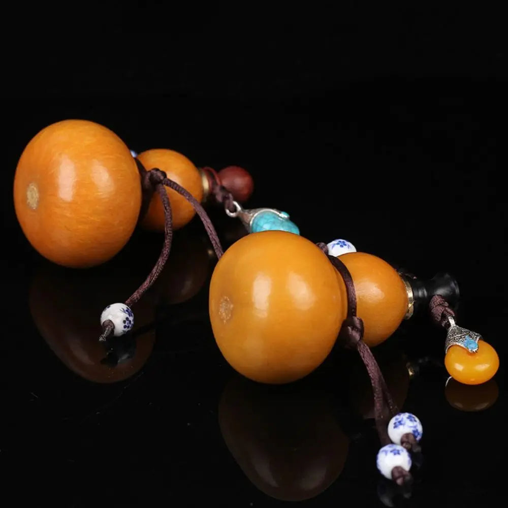Chinese style wooden gourd hanging ornaments retro natural mini gourd