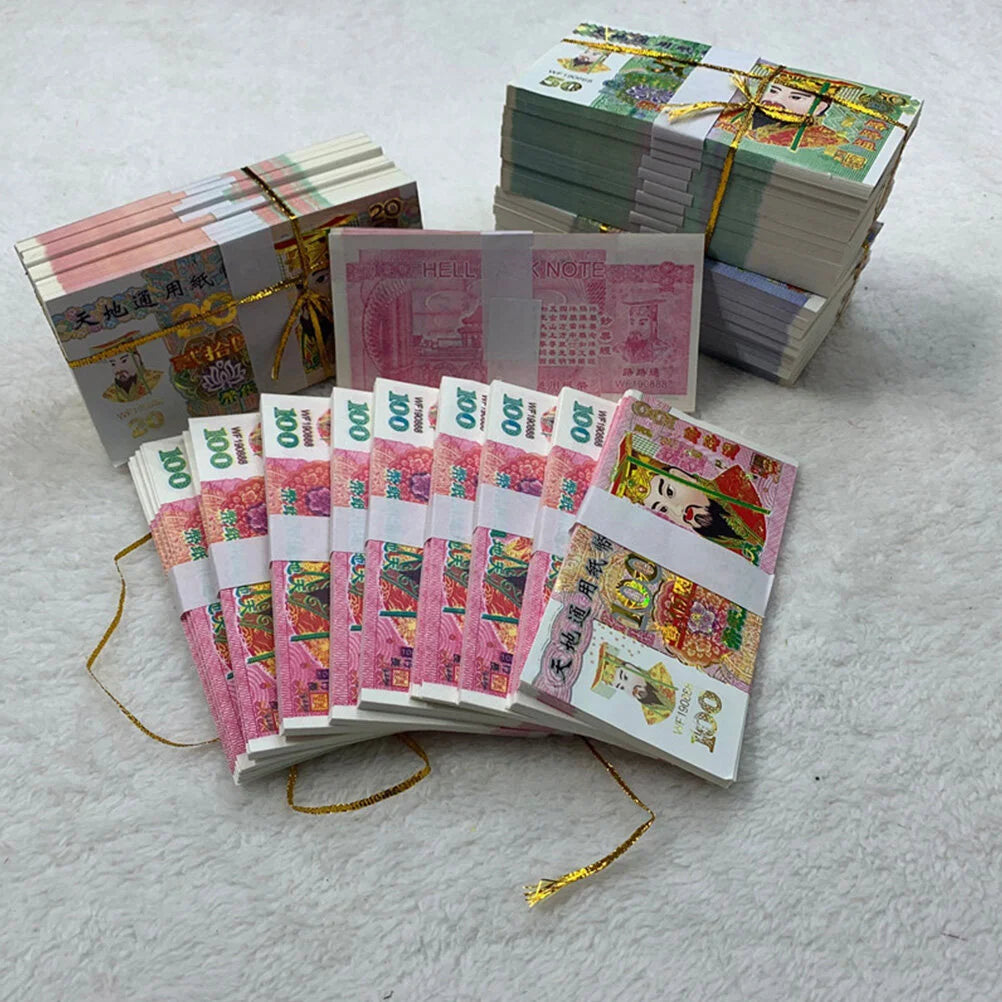 1000 Sheets Bolivar Currency Paper Money Ghost Flame Sacrificing Accessories Banknote Wish