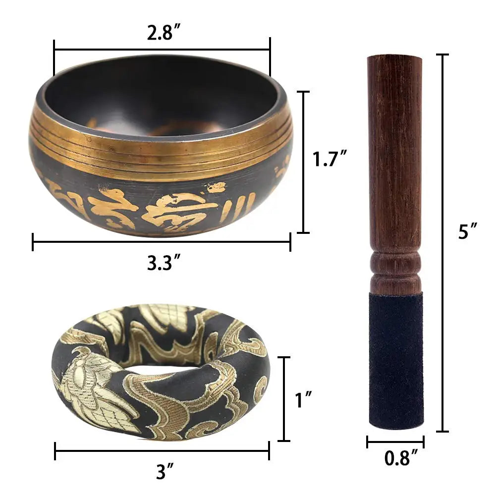 Lotus style singing bowl set unique gift helps with meditation yoga relaxation chakra healing prayer and mindfulness