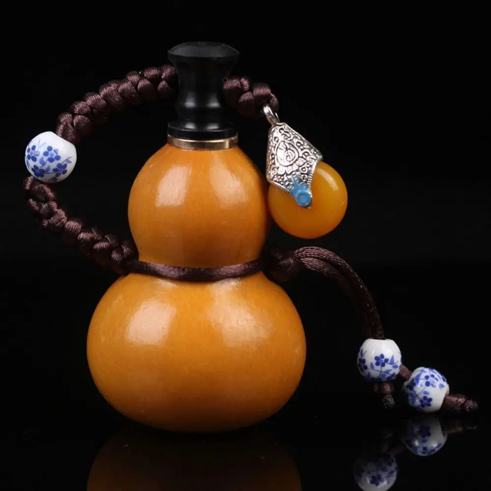 Chinese style wooden gourd hanging ornaments retro natural mini gourd