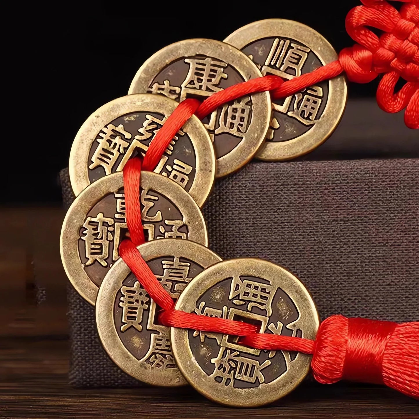 Five Emperors' Coins (wudiqian) Tassel Chinese Knot