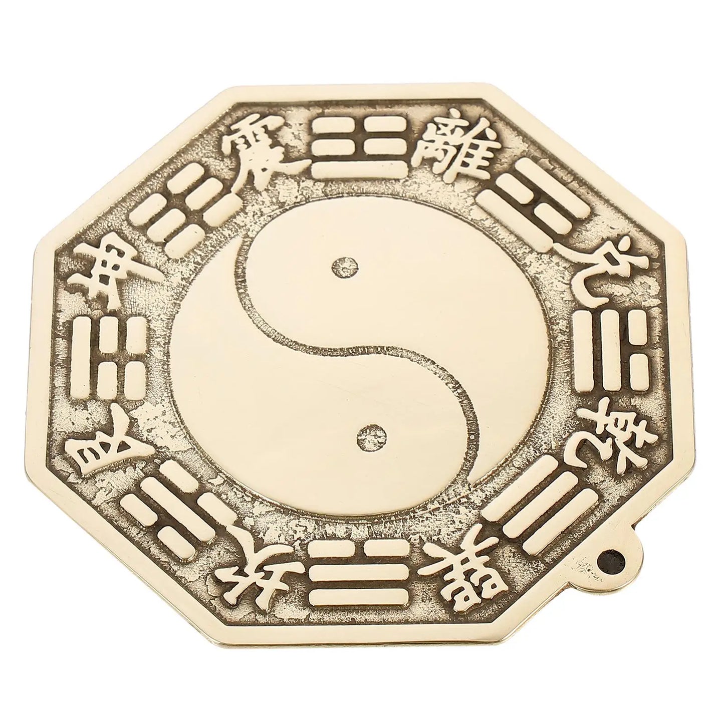 Feng Shui Tai-Chi Mirror Ornament Chinese Bagua Mirror Exorcise Evil Brass Tai-Chi Mirror Wall-Mounted Chinese Gossip Mirror