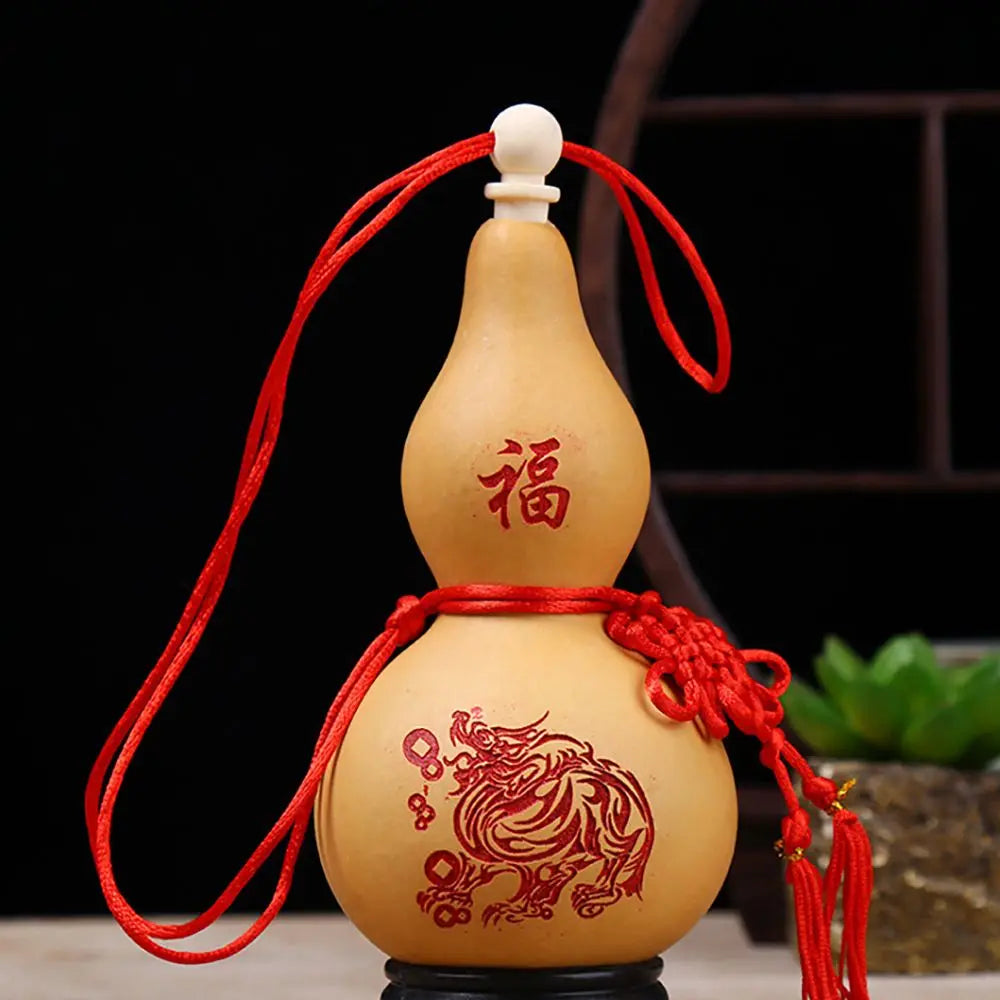 Bring Wealth and Luck Photo Props Yin Yang Feng Shui with Tassel Home Decor Housewarming Gift Gourd Crafts Hanging Ornament