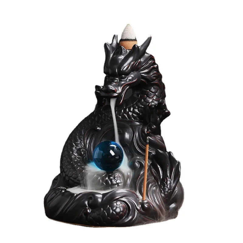 Dragon Ceramic  Backflow Incense Burner(Without Incense)