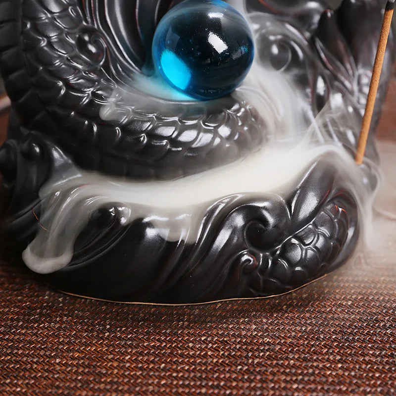 Dragon Ceramic  Backflow Incense Burner(Without Incense)