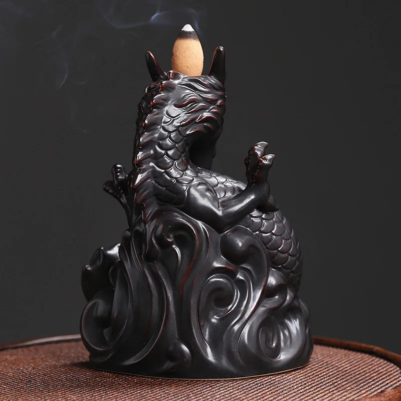 Dragon Ceramic  Backflow Incense Burner(Without Incense)