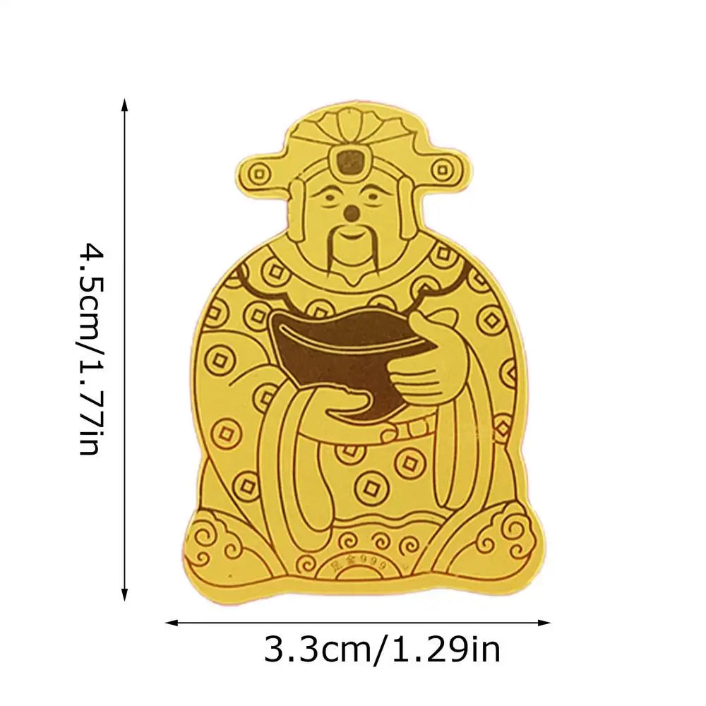 1PC Gold Foil Lucky Cat Mobile Phone Decoration Stickers Lucky Cats DIY Decoration Self-adhesive Patch New Year Sticker