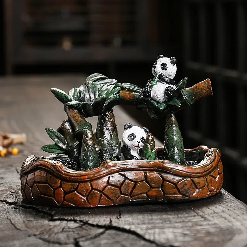 Resin Panda  Backflow Incense Burner Incense Censer (Without Incense)