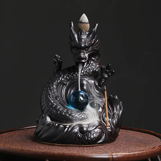 Dragon Ceramic  Backflow Incense Burner(Without Incense)