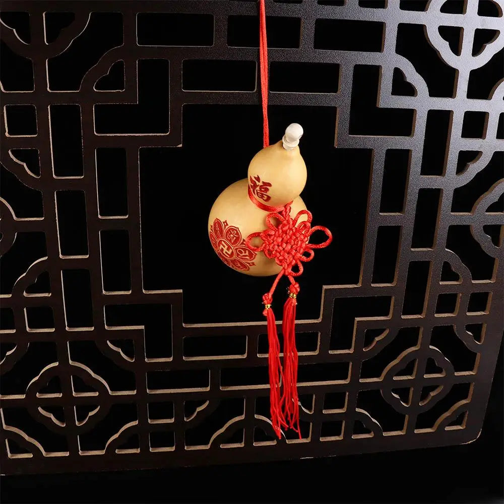 Bring Wealth and Luck Photo Props Yin Yang Feng Shui with Tassel Home Decor Housewarming Gift Gourd Crafts Hanging Ornament